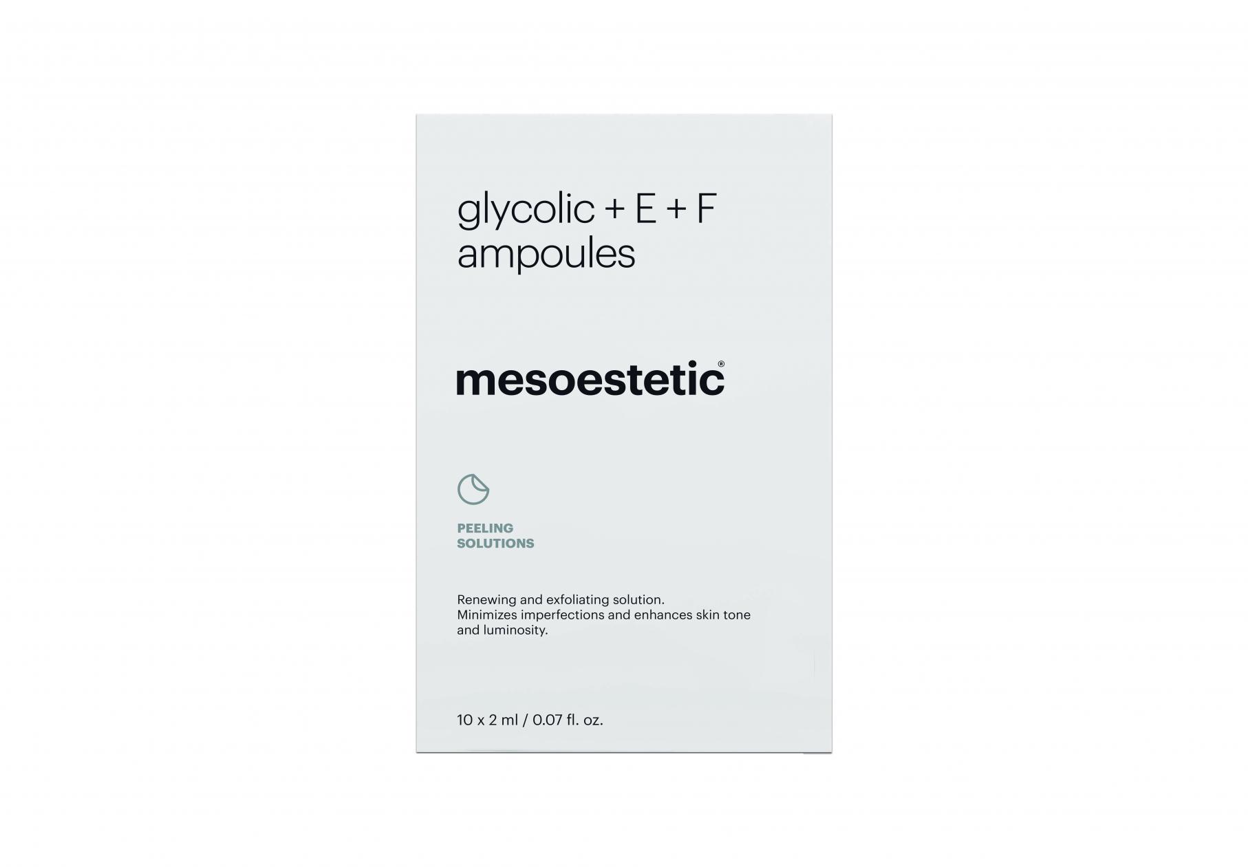 mesoestetic® glycolic + E + F ampoules 10x2ml