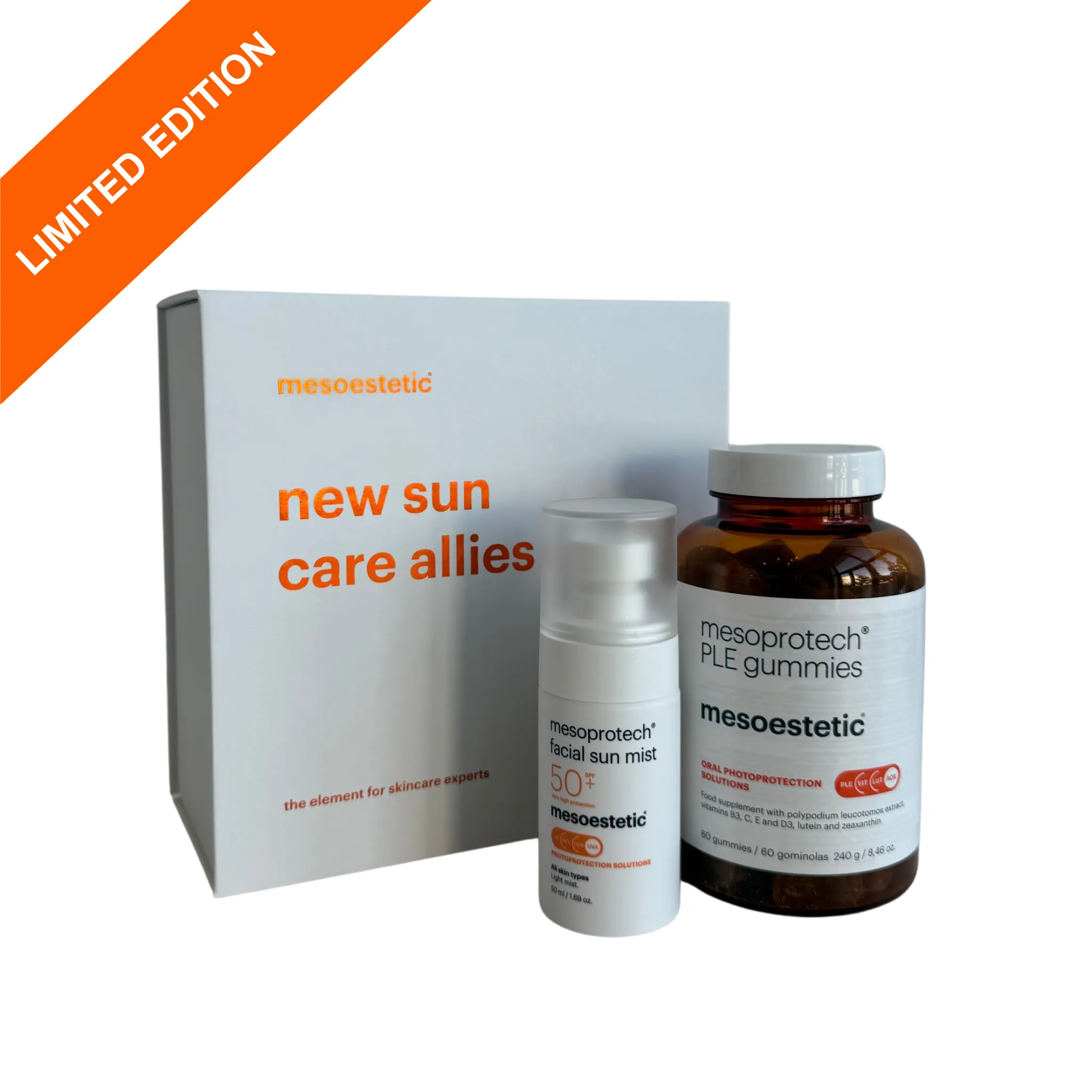 mesoestetic® mesoprotech Box gummies + facial sun mist